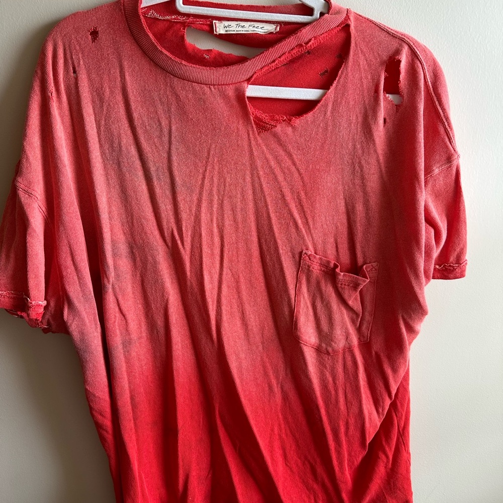 Free People distressed tshirt